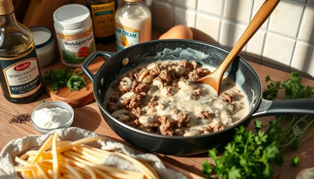 Creamy Beef Stroganoff Sauce Preparation Creamy Beef Stroganoff Sauce Preparation