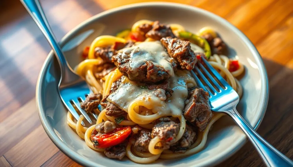 Authentic flavors in cheesesteak-inspired recipe Authentic flavors in cheesesteak-inspired recipe